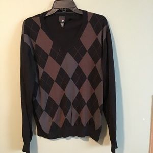 JF J. Ferrar Argyle Pullover Sweater Modern Fit Size XXL  Preowned